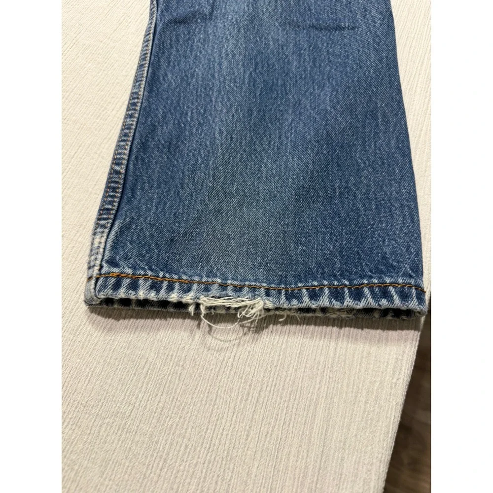 Levis 501 Original Fit Jeans Mens W36 L29 Blue Medium Wash Denim Button Fly Dist